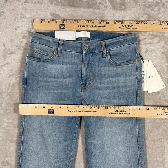 NEW 7 For All Mankind Women's	Jeans Kimmie Straight Leg Slim Illusion 29 Blue - Picture 5 of 9